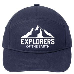 Explorers Of The Earth For Nature Lovers Illustration Gift 7-Panel Snapback Hat