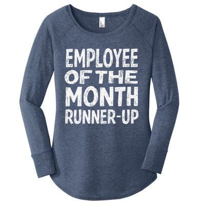 Employee Of The Month Runnerup Funny Office Humor Women's Perfect Tri Tunic Long Sleeve Shirt