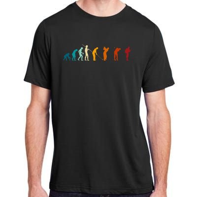 Evolution Of The Golfing Man Adult ChromaSoft Performance T-Shirt