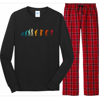 Evolution Of The Golfing Man Long Sleeve Pajama Set