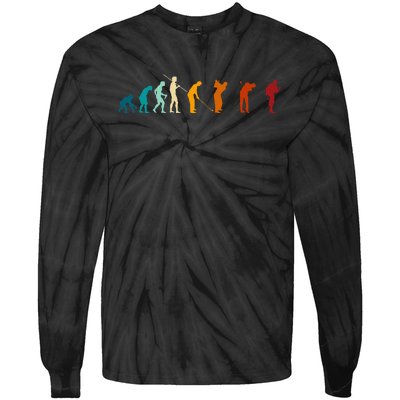 Evolution Of The Golfing Man Tie-Dye Long Sleeve Shirt