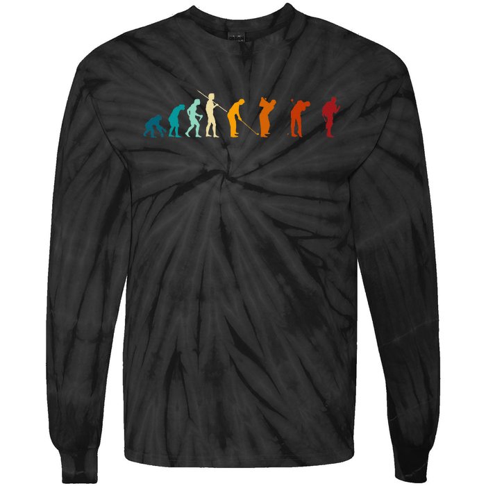 Evolution Of The Golfing Man Tie-Dye Long Sleeve Shirt