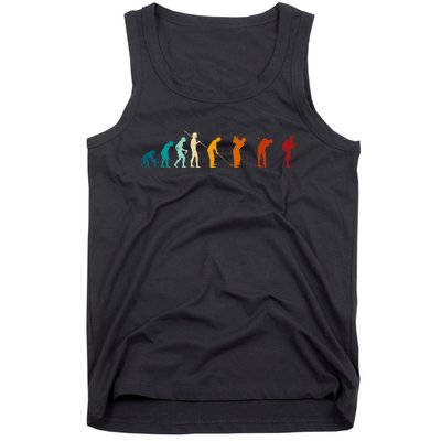 Evolution Of The Golfing Man Tank Top