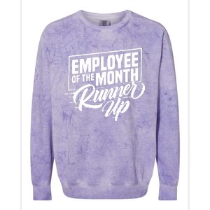 Employee Of The Month Runner Up Hi Vis Hi Viz Colorblast Crewneck Sweatshirt