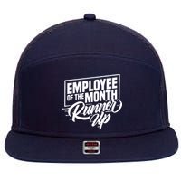 Employee Of The Month Runner Up 7 Panel Mesh Trucker Snapback Hat
