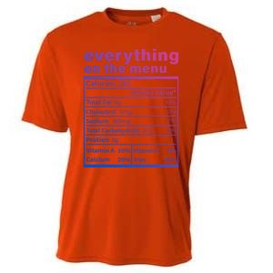 Everything On The U Nutrition Facts Thanksgiving Food Great Gift Cooling Performance Crew T-Shirt