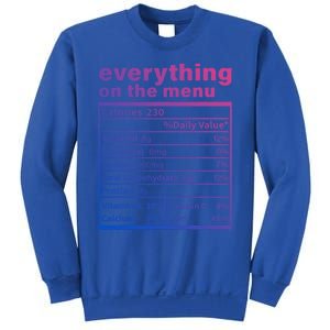 Everything On The U Nutrition Facts Thanksgiving Food Great Gift Sweatshirt