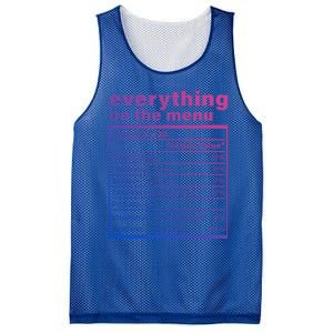 Everything On The U Nutrition Facts Thanksgiving Food Great Gift Mesh Reversible Basketball Jersey Tank