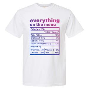 Everything On The U Nutrition Facts Thanksgiving Food Great Gift Garment-Dyed Heavyweight T-Shirt