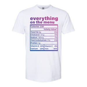 Everything On The U Nutrition Facts Thanksgiving Food Great Gift Softstyle CVC T-Shirt