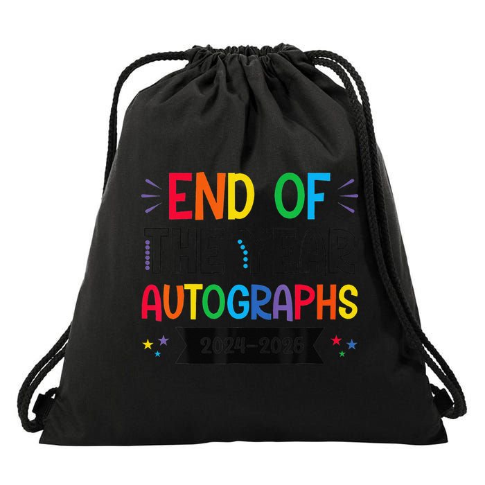 End Of The Year Autographs 20242025 Last Day Of School Drawstring Bag