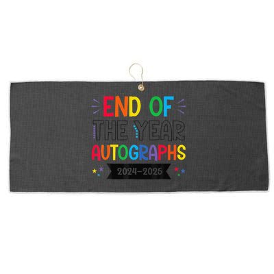 End Of The Year Autographs 20242025 Last Day Of School Large Microfiber Waffle Golf Towel