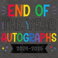 End Of The Year Autographs 20242025 Last Day Of School Vector Backpack