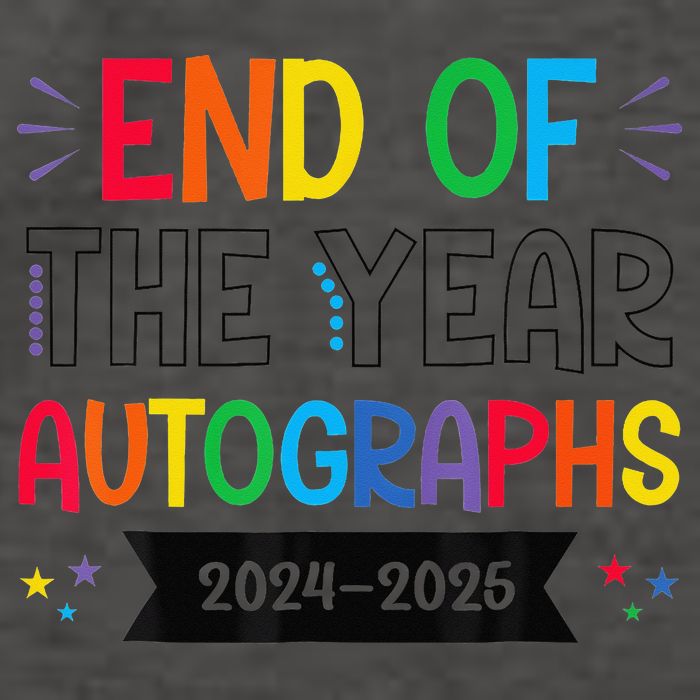 End Of The Year Autographs 20242025 Last Day Of School Vector Backpack