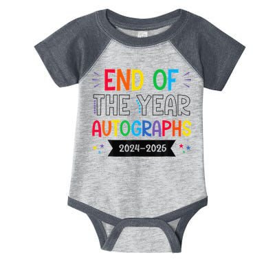 End Of The Year Autographs 20242025 Last Day Of School Infant Baby Jersey Bodysuit