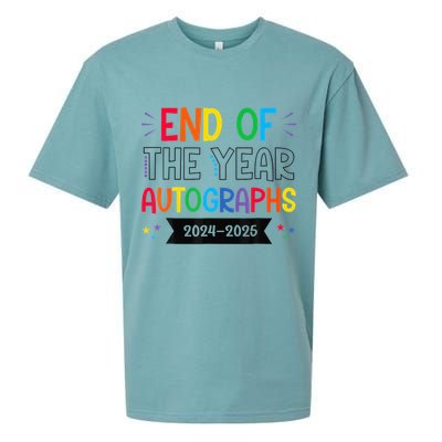 End Of The Year Autographs 20242025 Last Day Of School Sueded Cloud Jersey T-Shirt