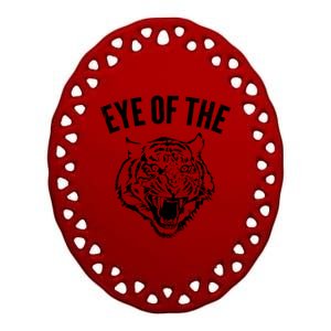 Eye Of The Tiger Ceramic Oval Ornament