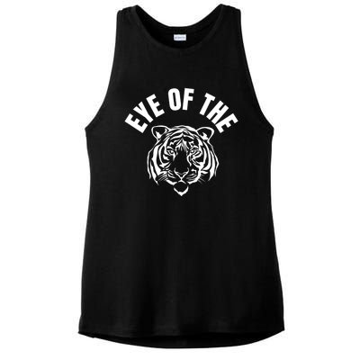 Eye Of The Tiger Inspirational Quote Workout Fitness Gift Ladies PosiCharge Tri-Blend Wicking Tank