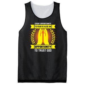 Every Opportunity To Fear Is Also An Opportunity To Trust God Mesh Reversible Basketball Jersey Tank