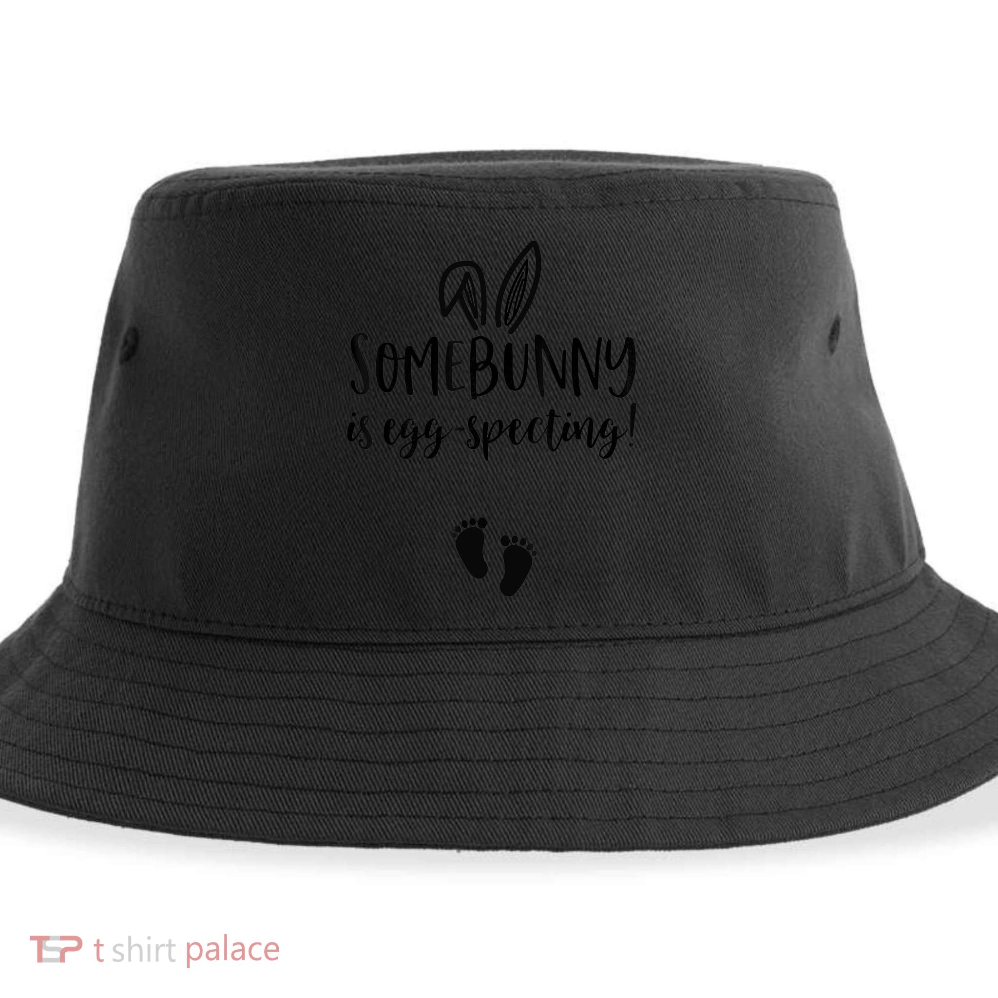 Easter Pregnancy Announcement Somebunny Is Eggspecting Sustainable Bucket Hat