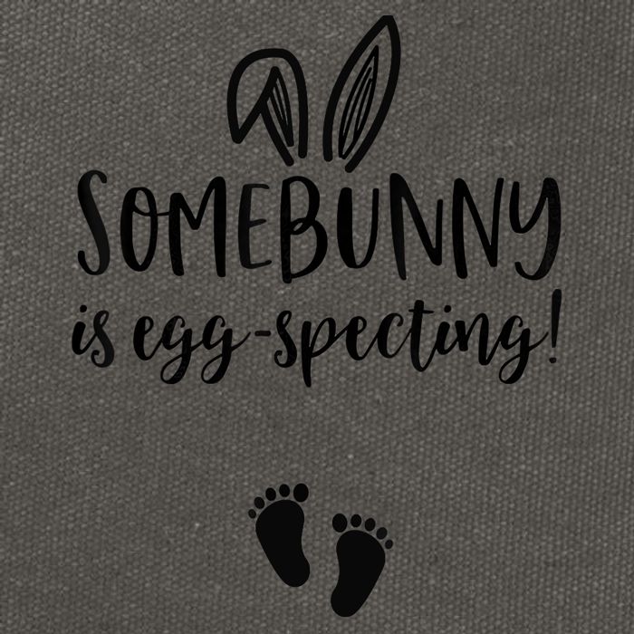 Easter Pregnancy Announcement Somebunny Is Eggspecting Cotton Canvas Backpack