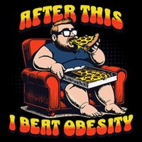 Eat Pizza And Beat Obesity Drawstring Bag