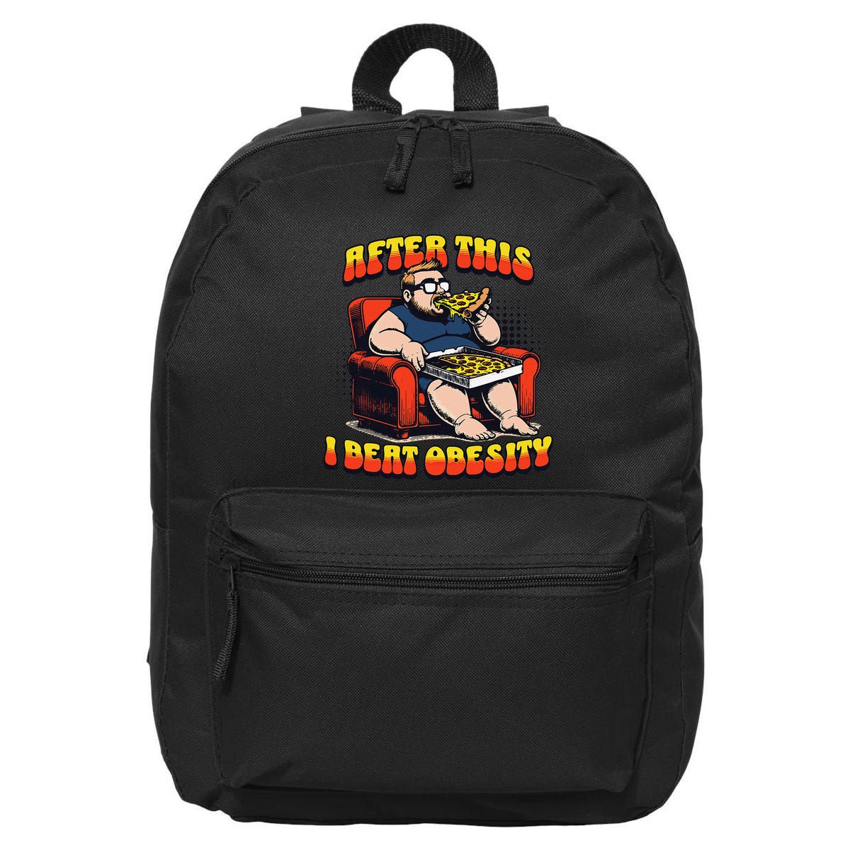 Eat Pizza And Beat Obesity 16 in Basic Backpack
