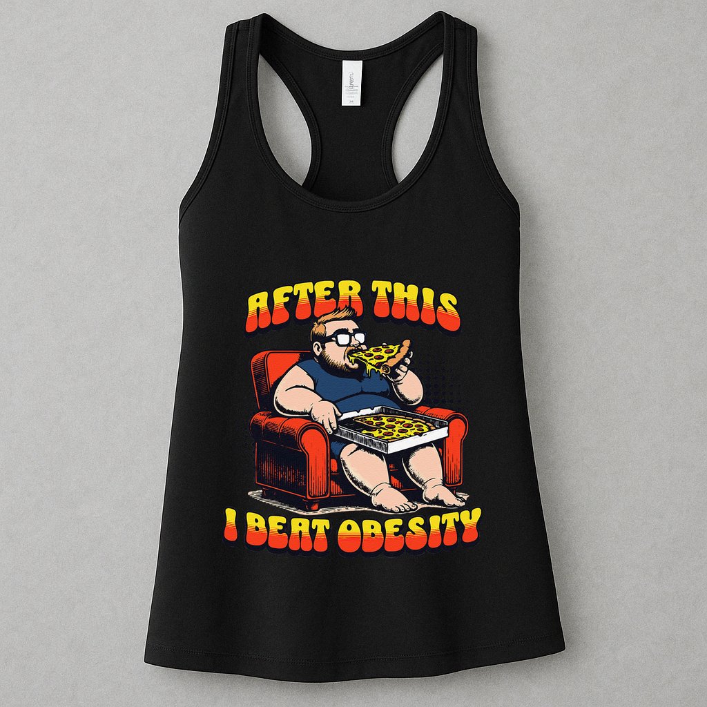 Eat Pizza And Beat Obesity Womens Tank Top