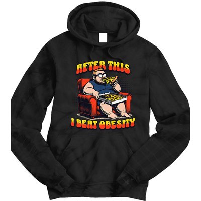 Eat Pizza And Beat Obesity Tie Dye Hoodie