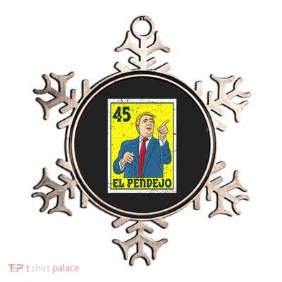El Pendejo Anti President Donald Trump 45 Usa Vote Democrats Metallic Star Ornament
