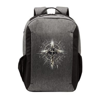 Edgy Punk Art Style Christian Cross Lightning Thorns Grunge Vector Backpack