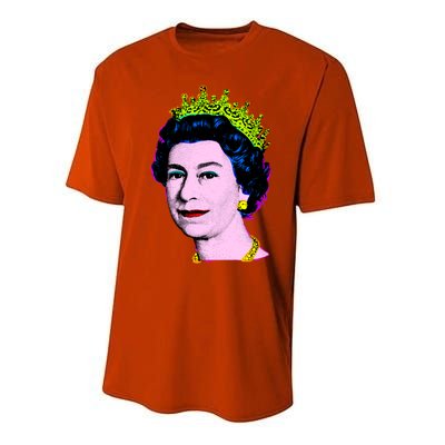 Elizabeth Pop Art Portrait Coronation Queen Of England Cool Gift Performance Sprint T-Shirt