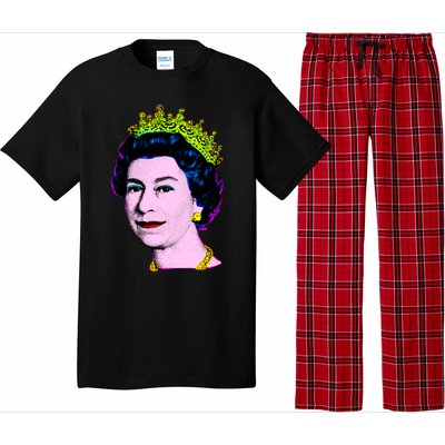 Elizabeth Pop Art Portrait Coronation Queen Of England Cool Gift Pajama Set