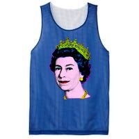 Elizabeth Pop Art Portrait Coronation Queen Of England Cool Gift Mesh Reversible Basketball Jersey Tank