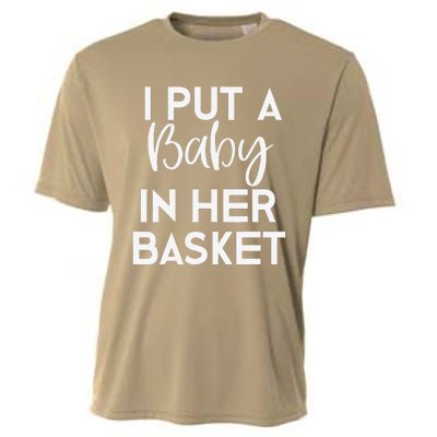 Easter Pregnancy Announcement Dad I Put A Baby In Cooling Performance Crew T-Shirt