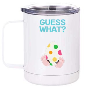 Easter Pregnancy Announcement For Gender Reveal Party 12 oz Stainless Steel Tumbler Cup