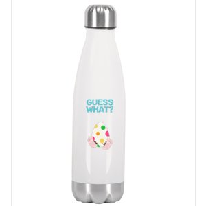 Easter Pregnancy Announcement For Gender Reveal Party Stainless Steel Insulated Water Bottle