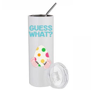 Easter Pregnancy Announcement For Gender Reveal Party Stainless Steel Tumbler