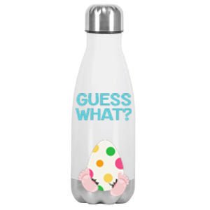 Easter Pregnancy Announcement For Gender Reveal Party Stainless Steel Insulated Water Bottle