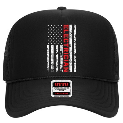 Electrician Patriotic American flag electrician father day Trucker Hat