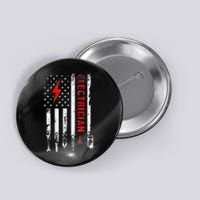 Electrician Patriotic American Flag Electrician Gift Button