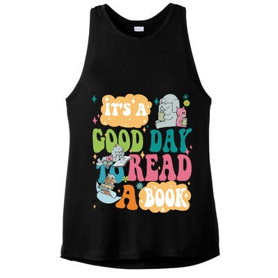 Elephant Piggie And Pigeon Its A Good Day To Read A Book Back To Scho Ladies PosiCharge Tri-Blend Wicking Tank