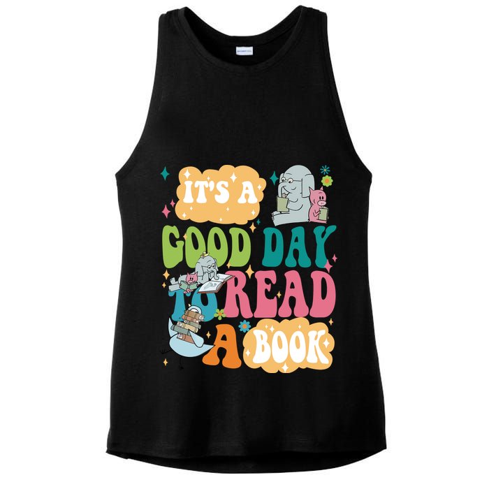 Elephant Piggie And Pigeon Its A Good Day To Read A Book Back To Scho Ladies PosiCharge Tri-Blend Wicking Tank