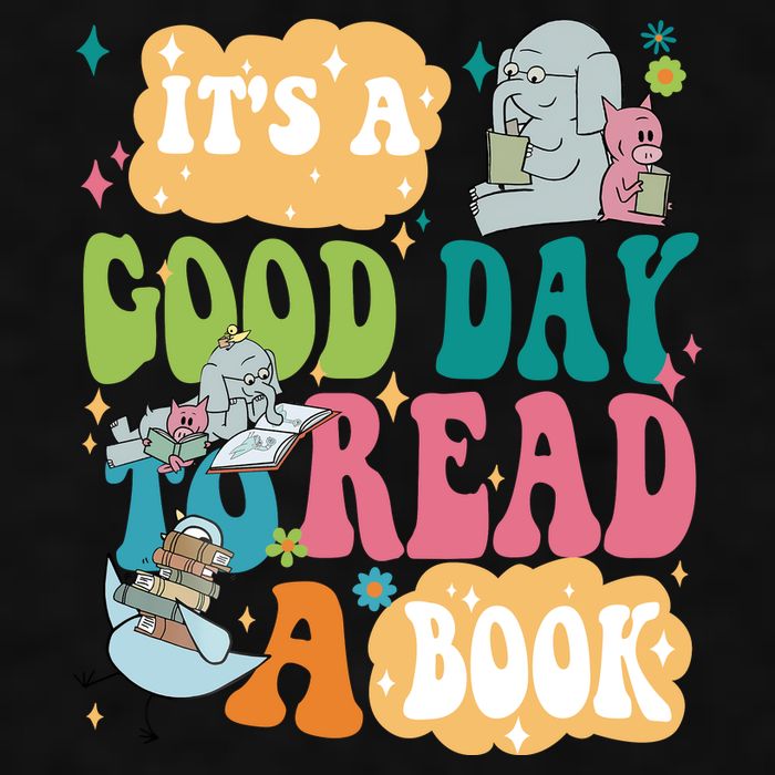 Elephant Piggie And Pigeon Its A Good Day To Read A Book Back To Scho Ladies PosiCharge Tri-Blend Wicking Tank