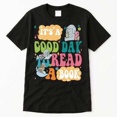 Elephant Piggie And Pigeon Its A Good Day To Read A Book Back To Scho Tall T-Shirt