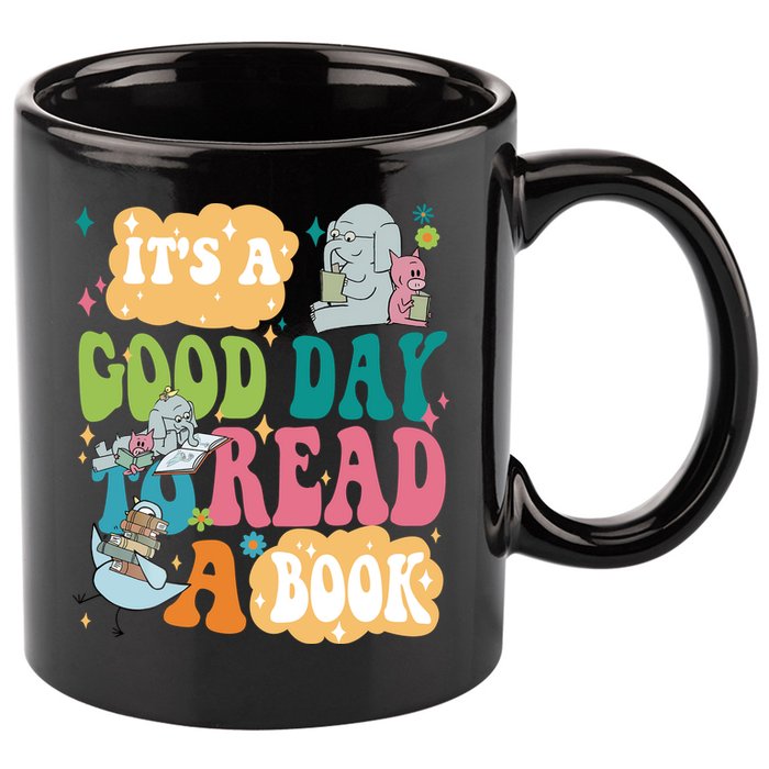 Elephant Piggie And Pigeon Its A Good Day To Read A Book Back To Scho 11oz C Handle Ceramic Mug