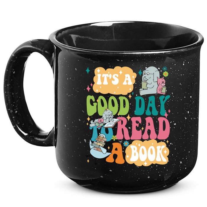 Elephant Piggie And Pigeon Its A Good Day To Read A Book Back To Scho 15oz Campfire Ceramic Mug