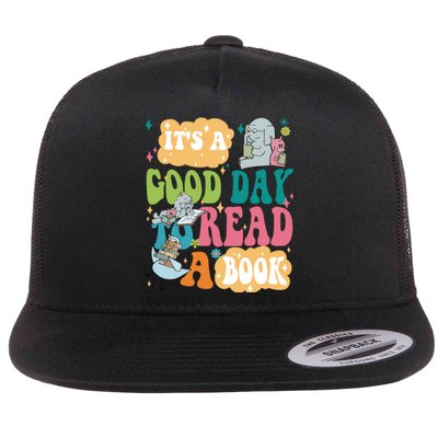 Elephant Piggie And Pigeon Its A Good Day To Read A Book Back To Scho Flat Bill Trucker Hat