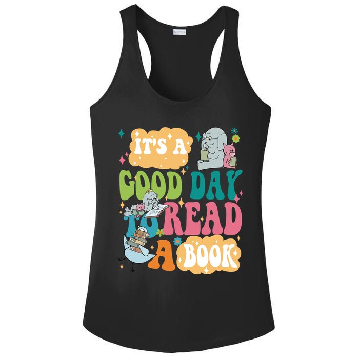 Elephant Piggie And Pigeon Its A Good Day To Read A Book Back To Scho Ladies PosiCharge Competitor Racerback Tank