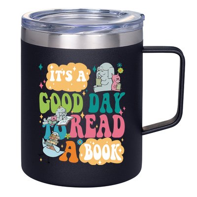 Elephant Piggie And Pigeon Its A Good Day To Read A Book Back To Scho 12oz Stainless Steel Coffee Mug